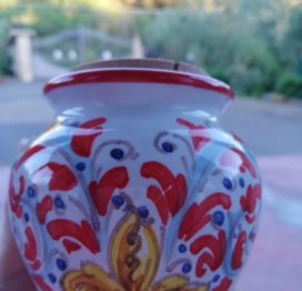 Vaso in ceramica di Caltagirone con miele bio